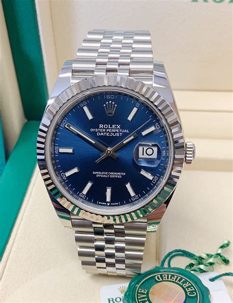 Vendesi Rolex Datejust 41 126334 Blue index Dial NUOVO NEW 